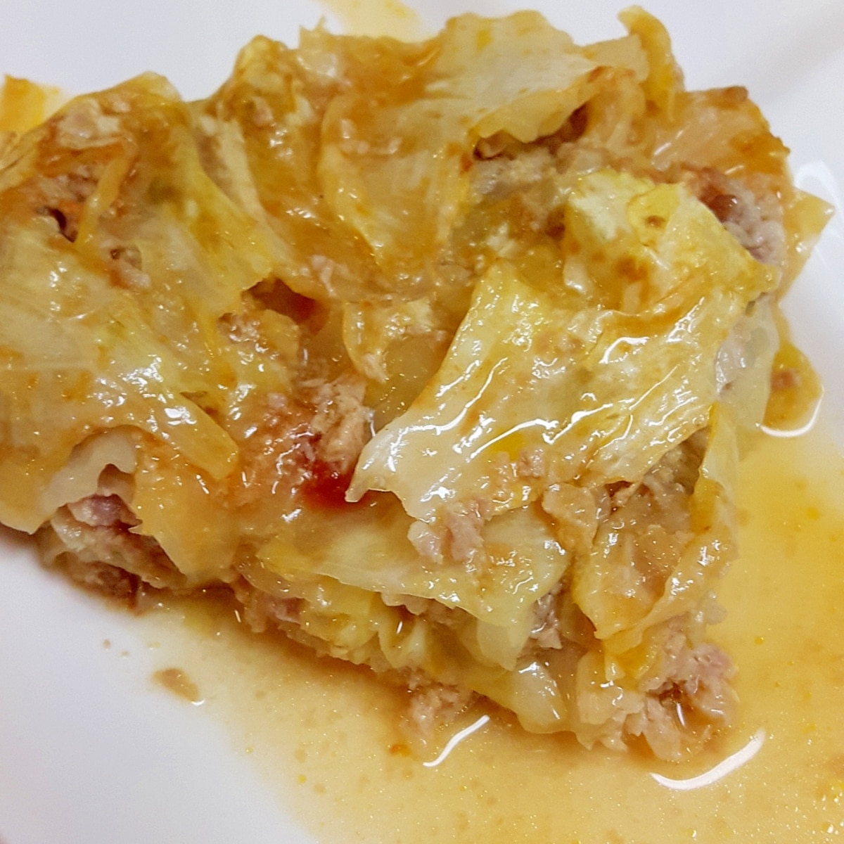 簡単煮るだけ 合挽き肉とキャベツのミルフィーユ煮 レシピ 作り方 By Acchan66 楽天レシピ